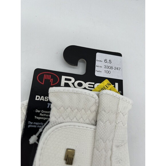 Roeckl Sports Roeck-Grip Equestrian Riding Gloves - White Size 6.5 - Picture 5 of 10